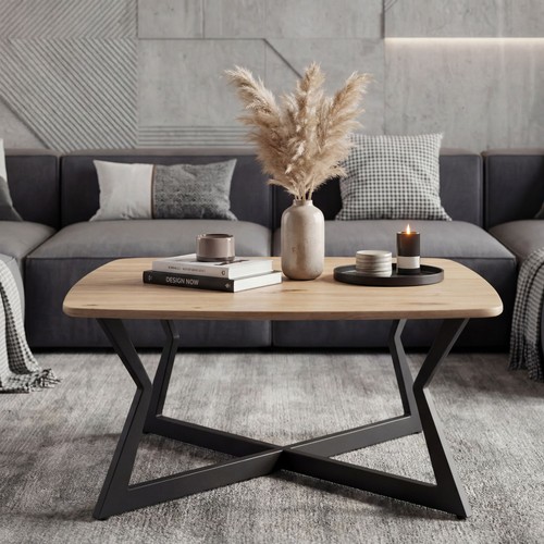 Table basse 75cm aspect chêne