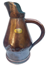 Broc de chai ancien, pichet Mesure:  VELTE. 7,45 Litres. Cuivre, art populaire