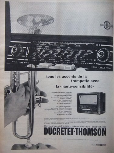 Publicité 1958 ducretet - publicitÉ,