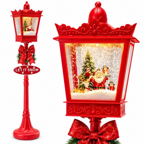 Lampadaire rue neige - lampadaire,
