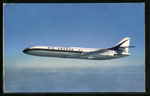 Carte postale avion caravelle - avion,