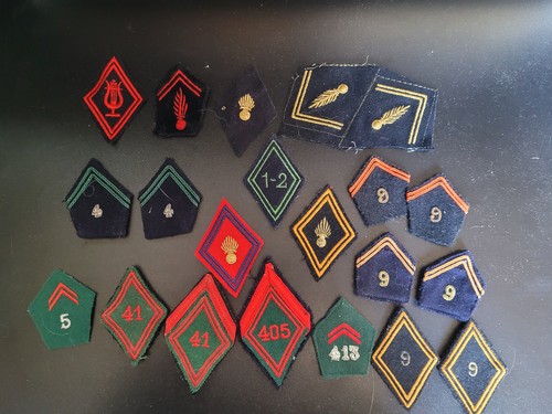 Lot ecussons losange regiment - lot,