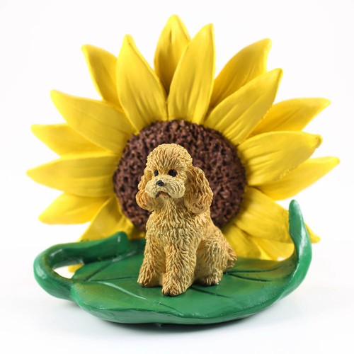 Figurine caniche tournesol - figurine, de