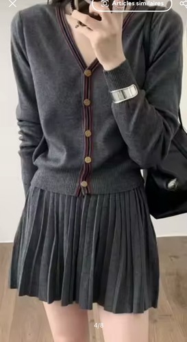 Ensemble jupe cardigan gilet