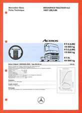 MERCEDES TRUCKS / ACTROS / TRACTEUR 4X2 / TYPE 1857 LSE -LSN / FICHE TECHNIQUE