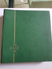 ancien ALBUM Vert sans timbres  50 pages Noires a 6 bandes avec intercalaire