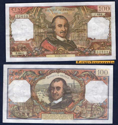 100 francs corneille 1972 - 100, 5/10/1972