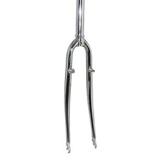 FOURCHE VTC 700X35 RIGIDE CINTREE ACIER CHROME AVEC TASSEAUX PIVOT LISSE