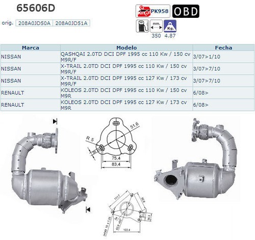 Pot catalytique nissan qashqai - catalytique,