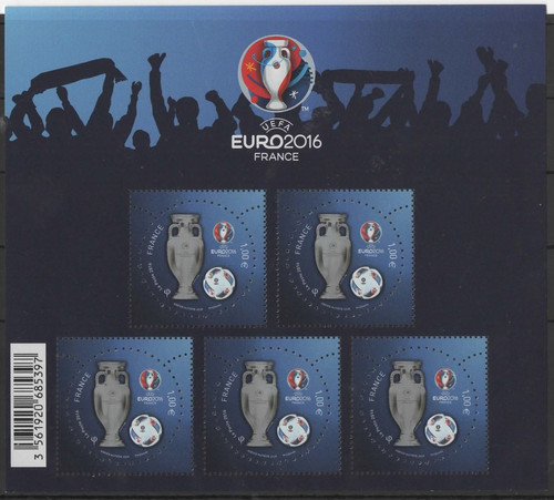 France timbre 2016 football - -,