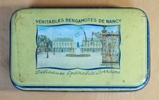 ancienne boîte en métal - publicité - bergamotes de Nancy Lorraine