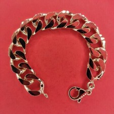 Bracelet maille gourmette plaqué or jaune 18k avec poinçon 17cm