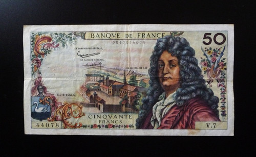 Billet francs racine - billet, de