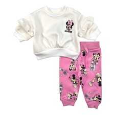 Ensemble bébé fille Minnie. Couleur blanc. Cadeau pour b