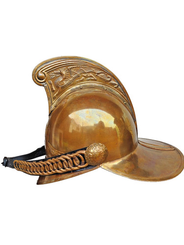 Casque pompier laiton de - casque,