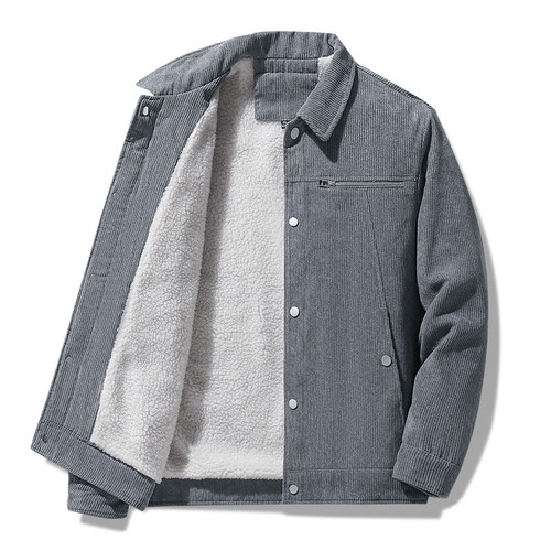 Hommes velours manteau doublé - velours,