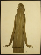 Eduardo BENITO "Florentin" superbe Pochoir Original Lettre Persane Draeger 1920