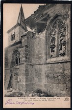 55 LAIMONT EGLISE CROISILLON SUD , église endommagée bombardement