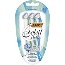 [888005] BIC Blister de 3 Rasoir SOLEIL BELLA 4 lames Tête pivot + Bande lubr...