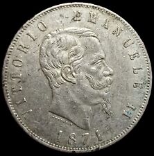 5 Lires Victor Emmanuel 1871 Milan Superbe Exemplaire