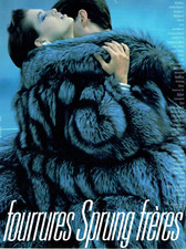 Publicité Advertising 0722   1991    fourrures Sprung Frères