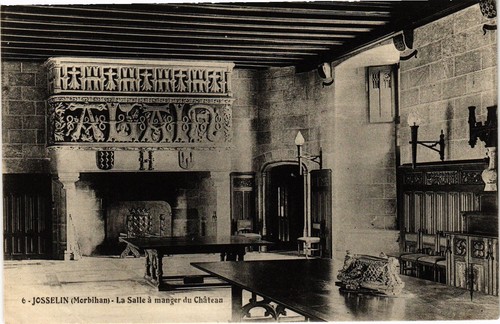 Cpa josselin salle - josselin,