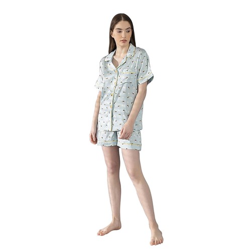 Pyjama court femme satin - court, en