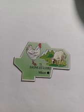 ANCIEN  MAGNET LE GAULOIS  CARTE DE FRANCE N° 71  SAONE-ET- LOIRE