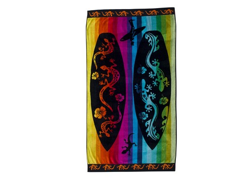 Serviette plage jacquard - plage, en