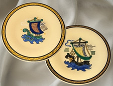 Paire d'asiettes galères