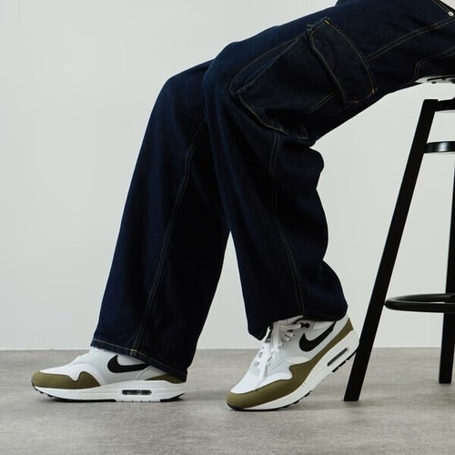 Nike air max - one, blanc/kaki