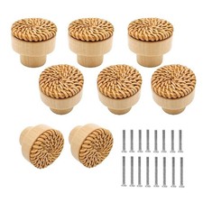 8 Paquet Boho Rotin Boutons