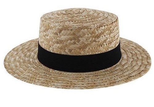 Chapeau canotier paille - en,