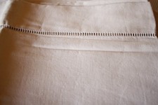 Drap N°45 ancien en lin coton 240 X 320 Cm  jour Venise Neuf