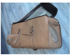 sac cuir HAG paris - chat - transport animaux - VINTAGE