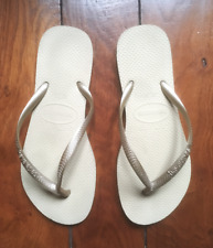 genuine tongs HAVAIANAS slim vacay shoes Rose Gold taille 37-38 size 7