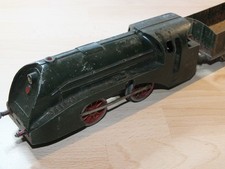 locomotive O LR mécanique (Louis Roussy / Le Rapide), alliage moulé vert + wagon