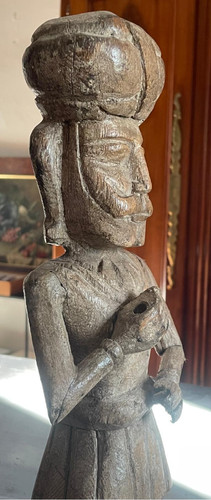 Ancienne statue bois inde - statue,