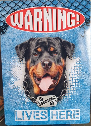Plaque métal vintage warning - vintage, "warning