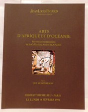 Arts primitifs Collection André Blandin & divers vente Drouot 14 févreir 1994