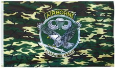 144 DRAPEAU  AIRBORNE  AIGLE USA CAMO   ARME  90X150  AVEC OEILLET DE FIXATION 