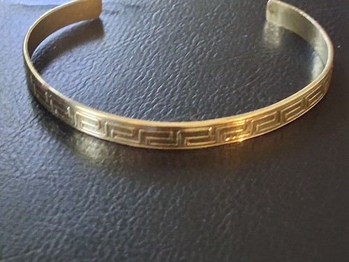 Bracelet jonc vintage plaqué - bracelet,