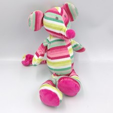 Doudou souris rayé rose blanc