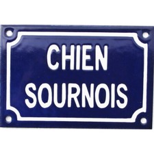 Plaque humoristique émaillée