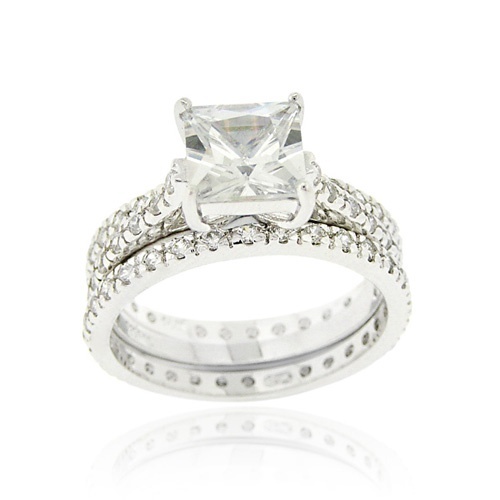 Argent sterling zircon - sterling,