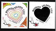 Timbre France Adhesif 510/511 Coeur Galante
