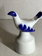 Ancienne Porcelaine Royale de Worcester : Oiseau Bleu. Entonnoir   à Tarte