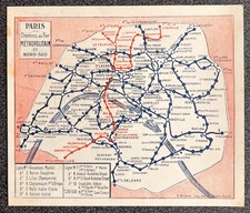 Plan du métro de Paris juin 1928 et février 1930