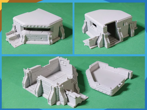 Warhammer bunker angle - bunker, droit