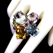 Bague argent 925 - en, topaze